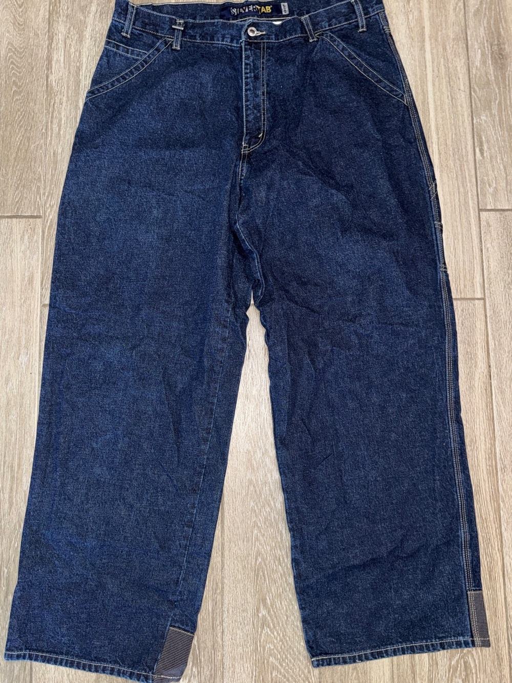 Silvertab Jeans Men's Indigo Relaxed Straight Leg Jeans 38x32 vintage